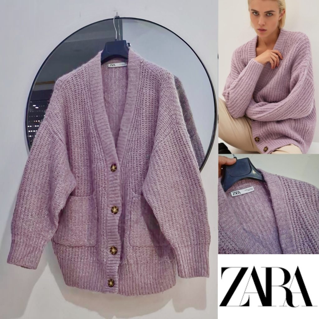 Zara Lila avec laine taille S oversize 