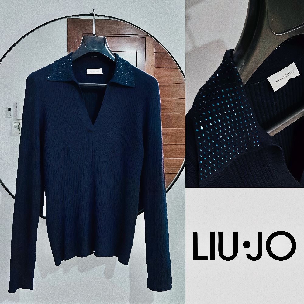 Liu jo avec col strass côtelé 