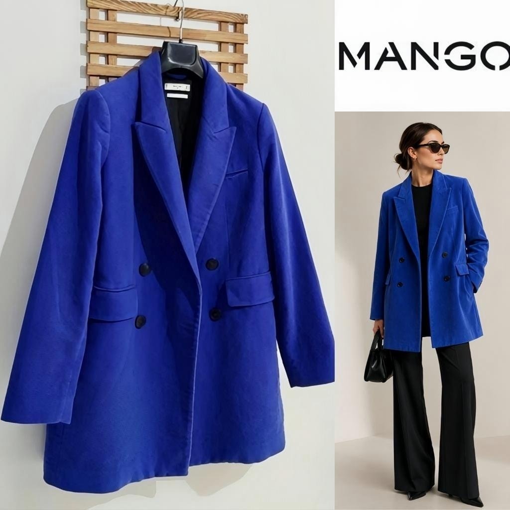 Mango veste manteau velours neuf 
