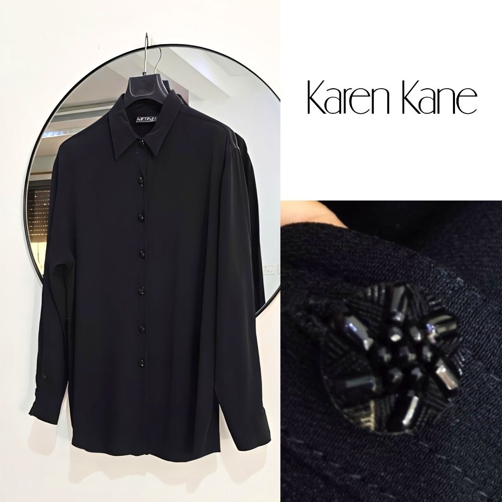 Karen Kane chemise longue avec jolies boutons 