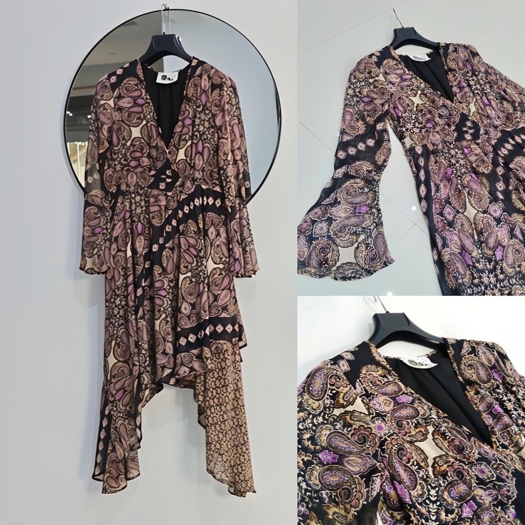 Robe imprimée asymétrique chic
