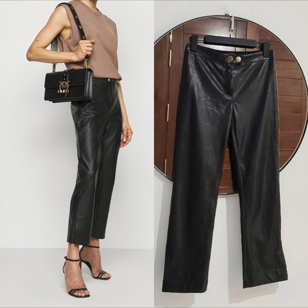 Pinko simili cuir boutons à logo