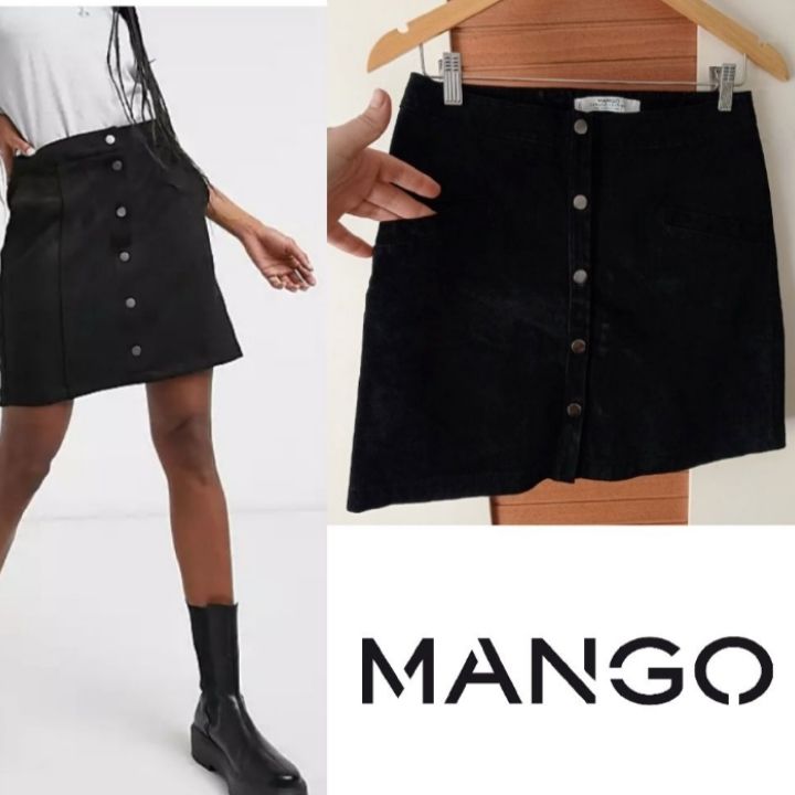 Jupe Mango vrai cuir 