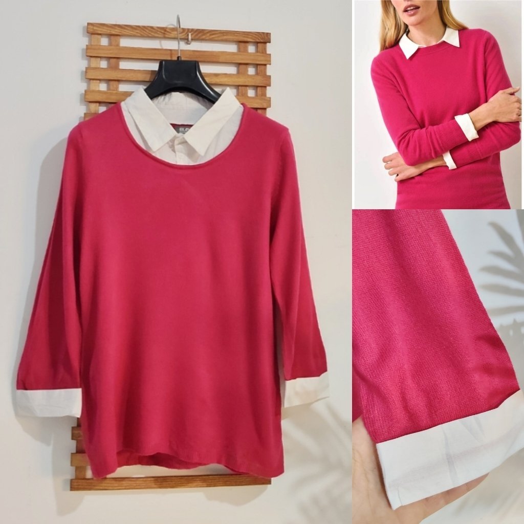 Pull chemise rose fushia tt neuf 