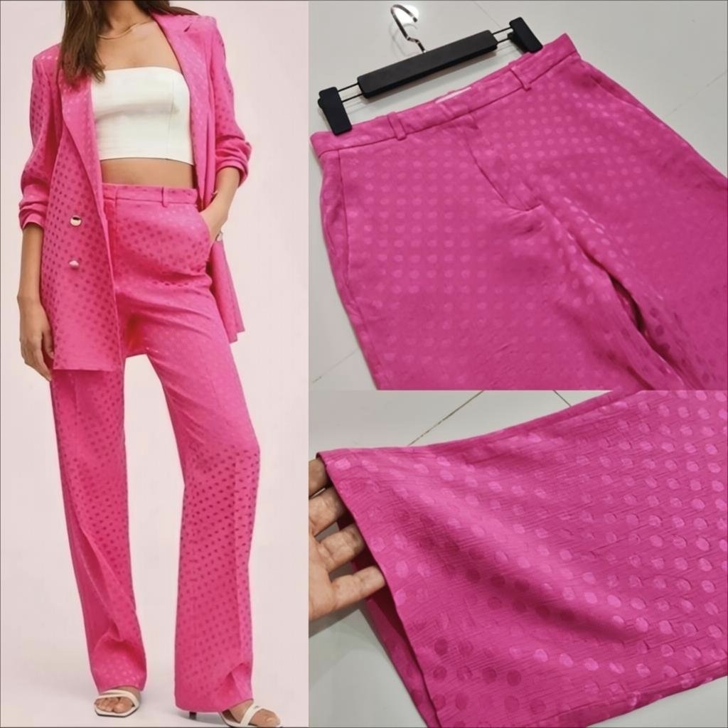 Mango viscose taille haute fushia neuf 