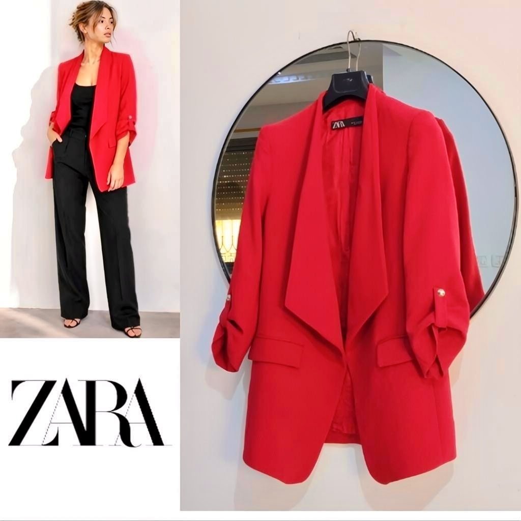 Blazer Zara long rouge neuf 