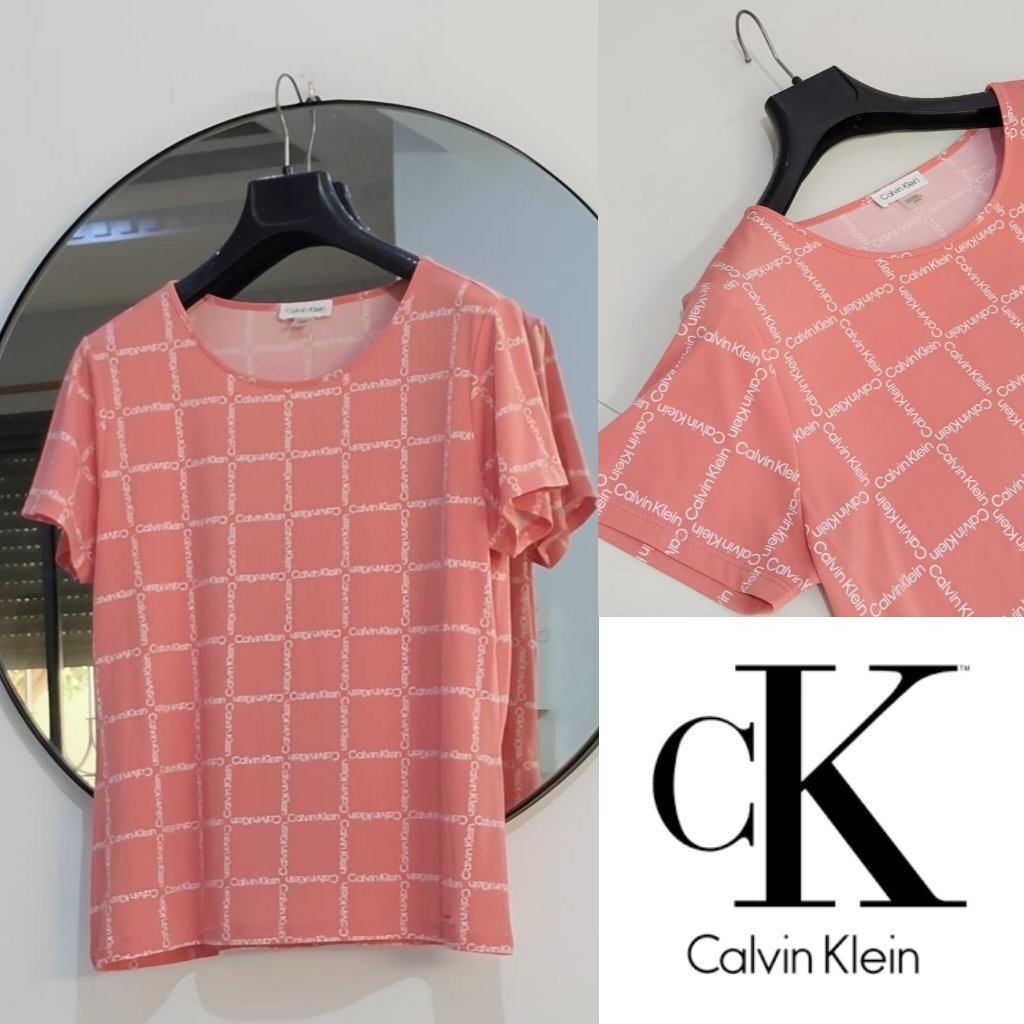 Calvin Klein rose corail monogramme neuf 