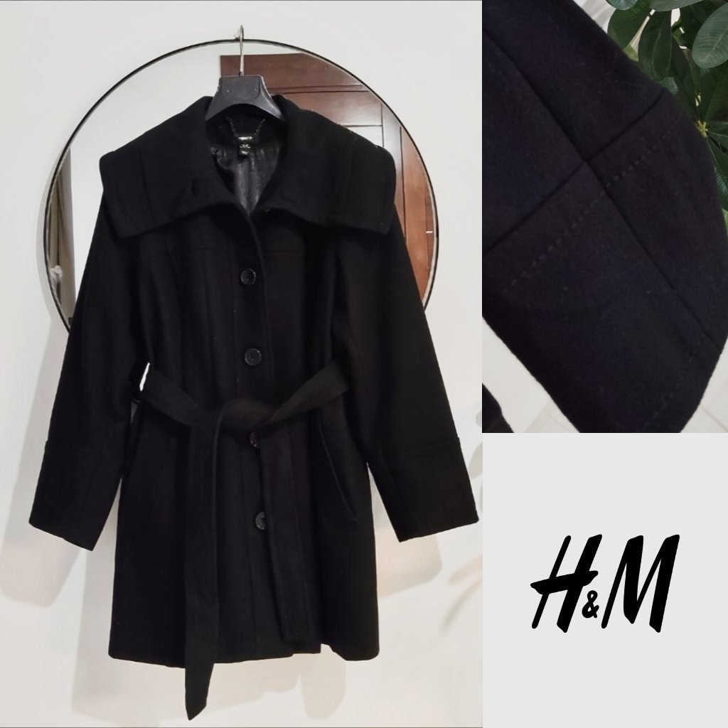 H&M 60% laine avec ceinture neuf