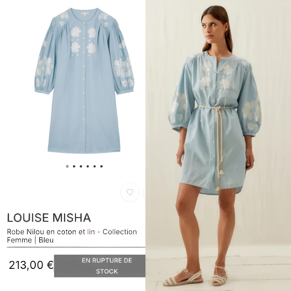 Louise Misha brodée en lin ET coton 