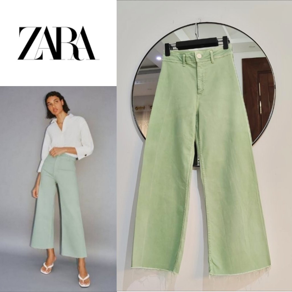 Zara light green large taille haute neuf