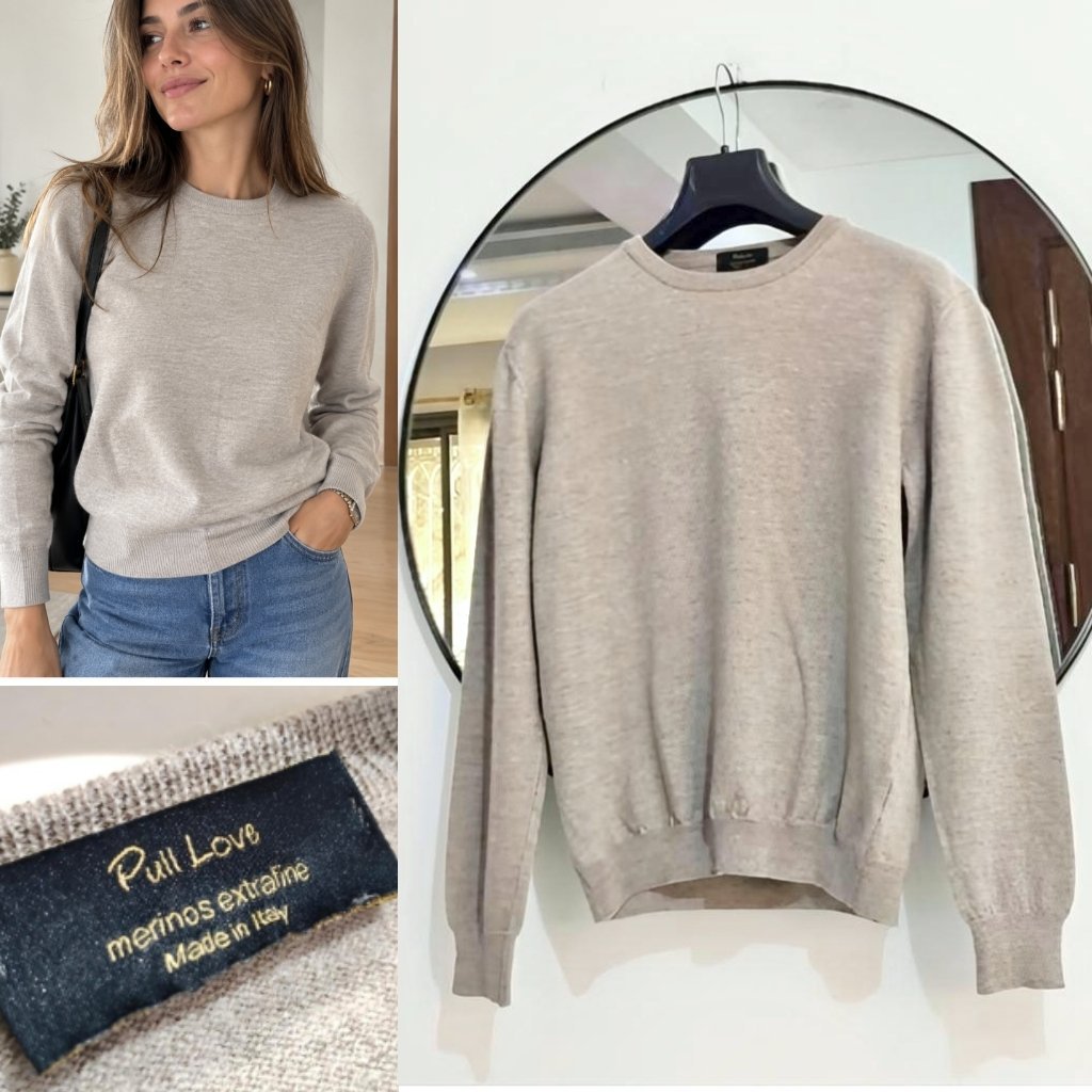 Pull Love en laine Mérinos neuf 
