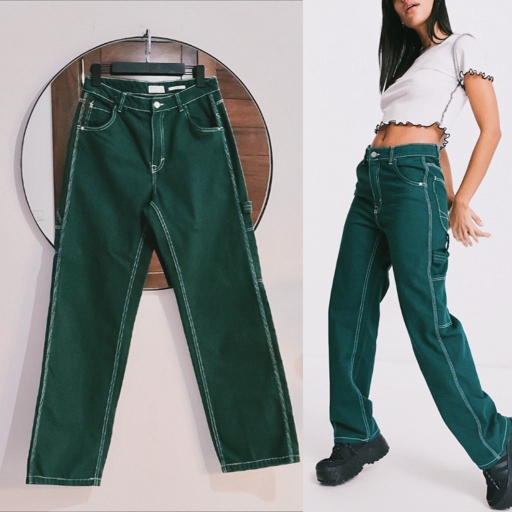 Bershka cargo taille haute neuf