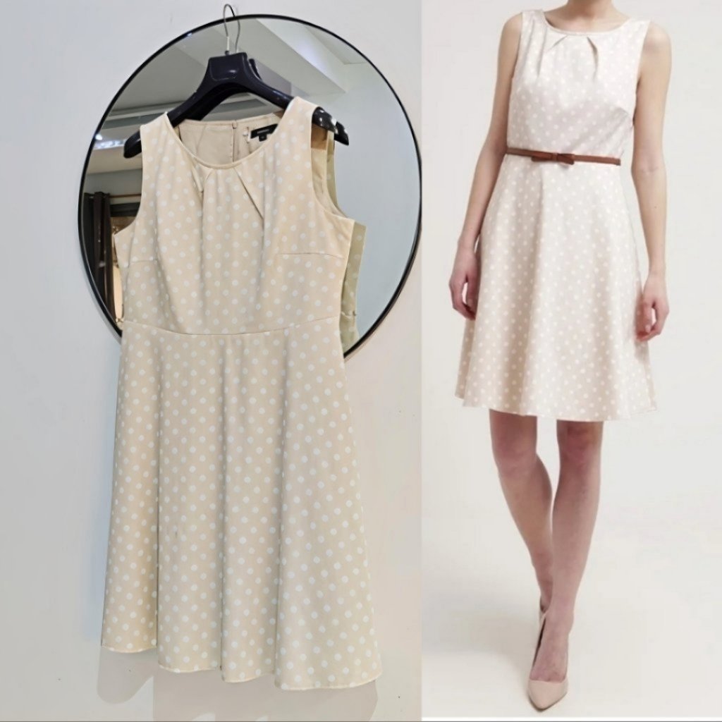 Robe nude petis pois chic 