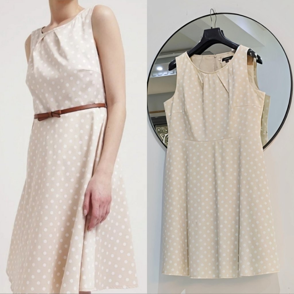Robe nude petis pois chic 