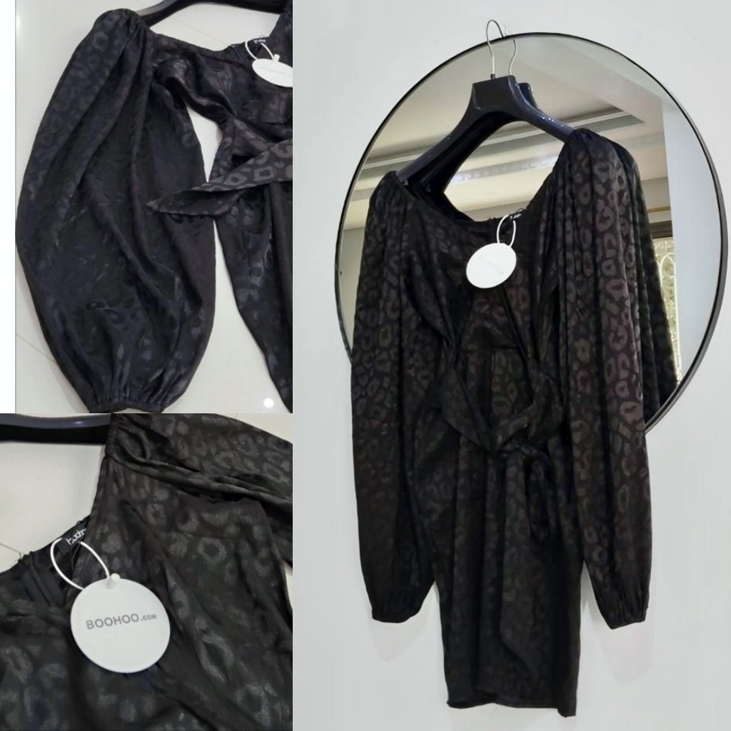 Robe Boohoo à ruban chic 