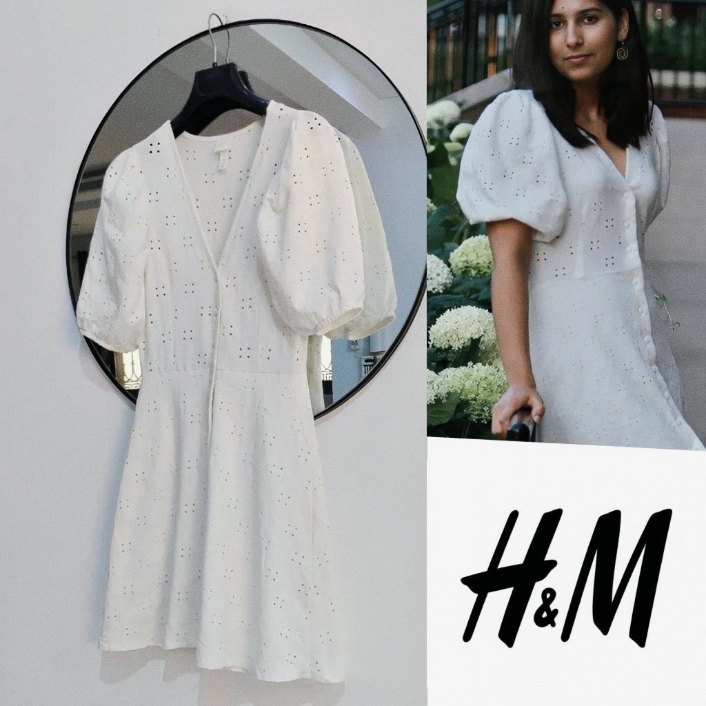H&M broderie anglaise ivoire 