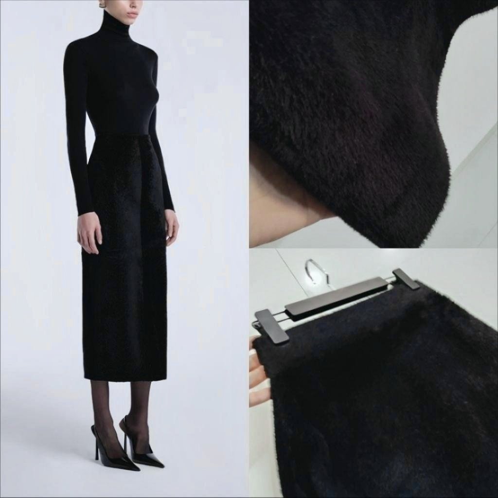 Jupe en fourrure Taille haute élastique neuve 