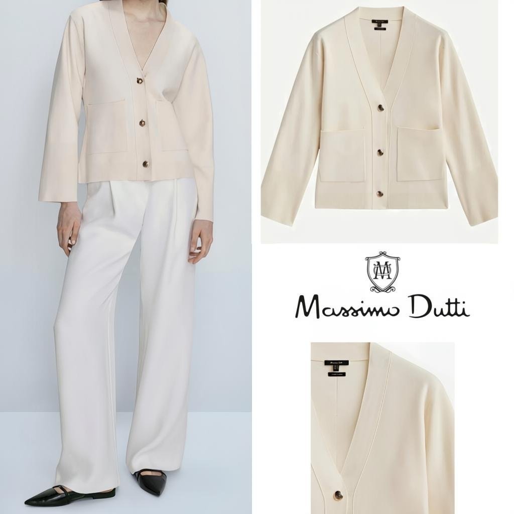 Massimo Dutti en maille boutons dorés 