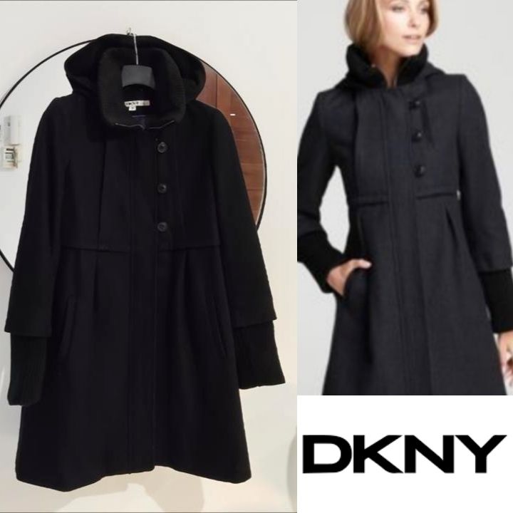 DKNY en laine à capuche Neuf 