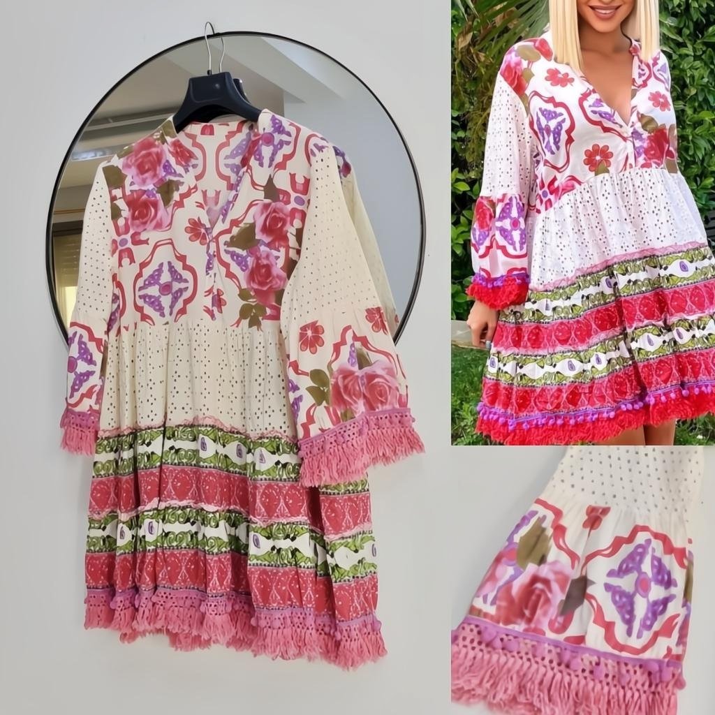 Jolie robe broderie anglaise gitane 