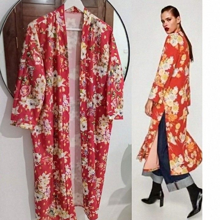 Kimono imprimé en viscose neuf 