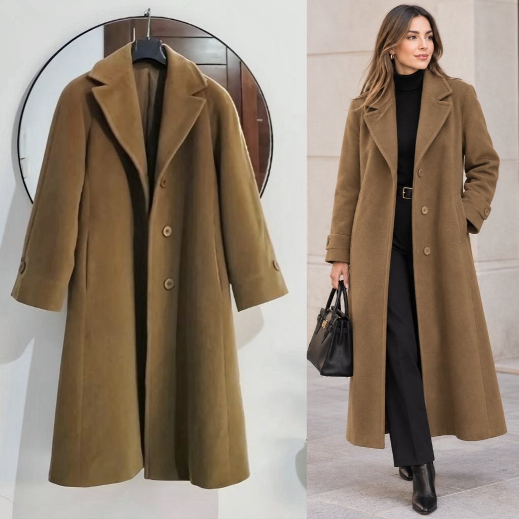 Manteau 💯 laine vierge chic 