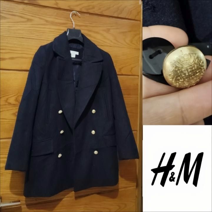 Manteau H&M à boutons dorés Neuf 