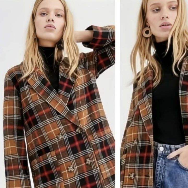 Blazer Monki effet laine neuve 