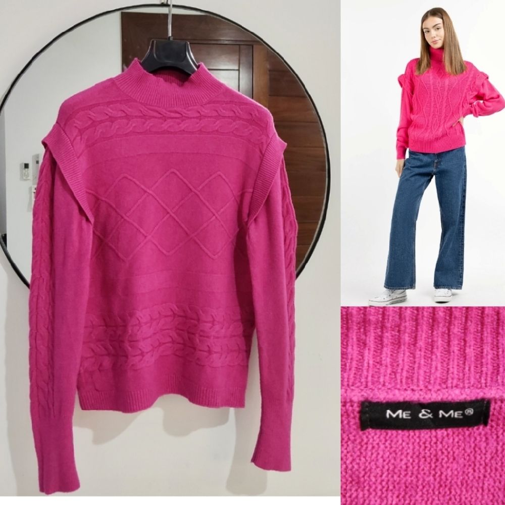 Pull Pink torsadé 