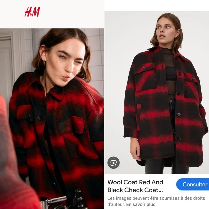 H&M manteau style chemise 