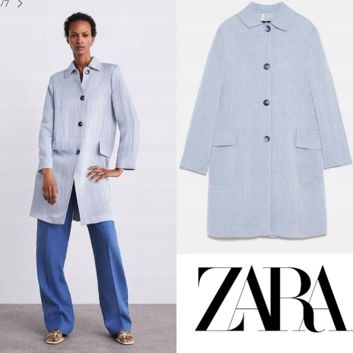 Zara trench /veste effet Jean light Blue 