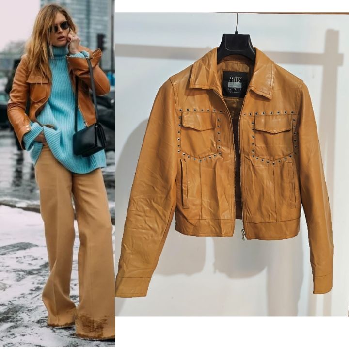 Cuir véritable Camel 