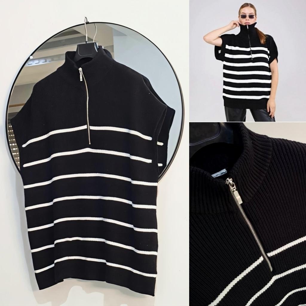 Pull long oversize col Perkins neuf 