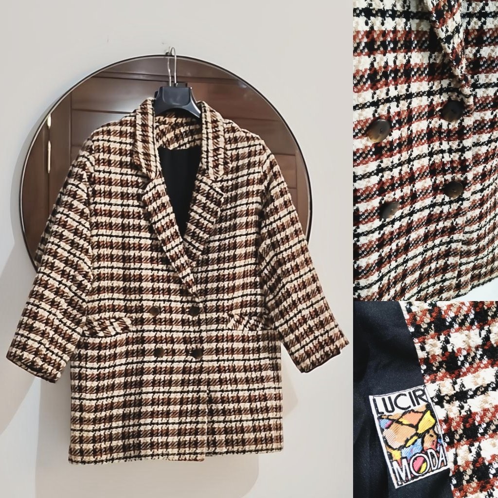 Blazer manteau tweed oversize neuf 