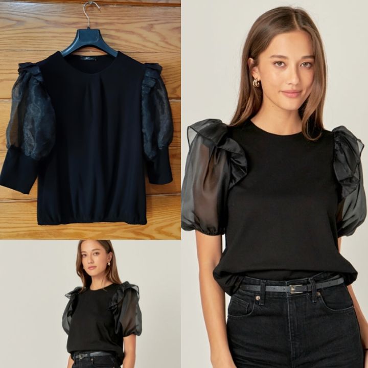 Lara t shirt organza stylé 