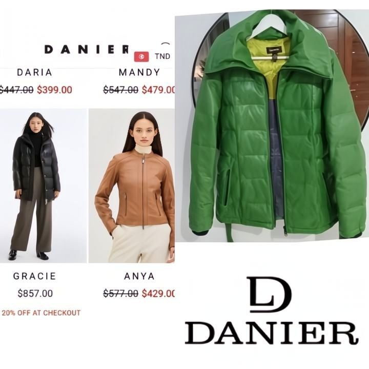 Danier 💯 cuir bouffante avec ceinture 