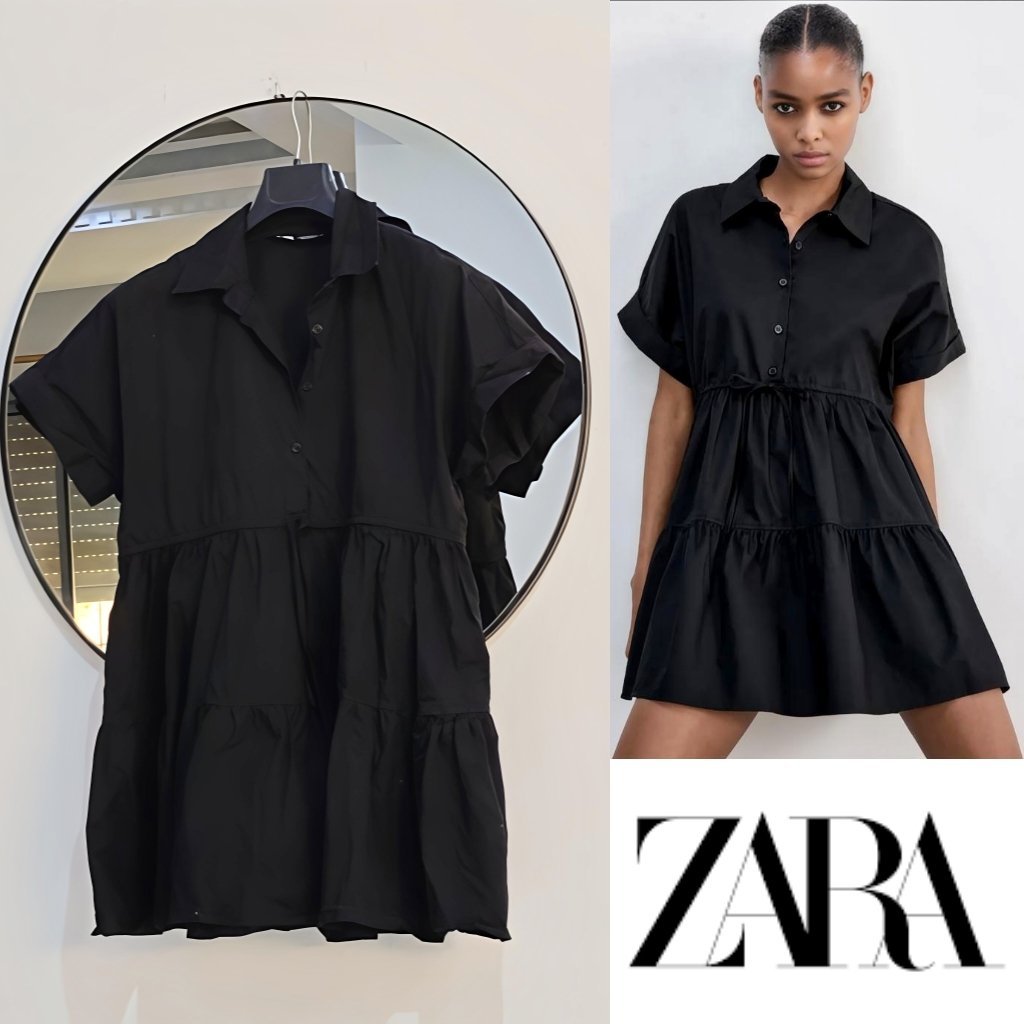 Zara robe chemise Mini chic 