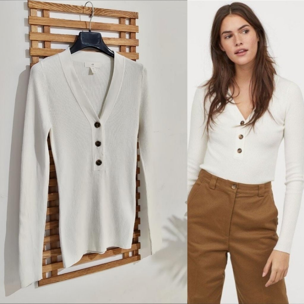 H&M côtelé à boutons neuf