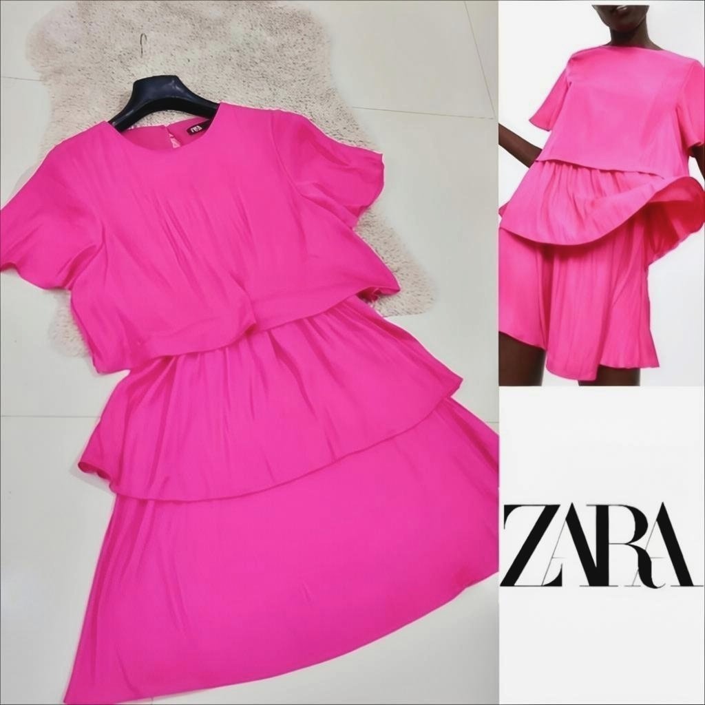 Zara fushia à volants neuve 