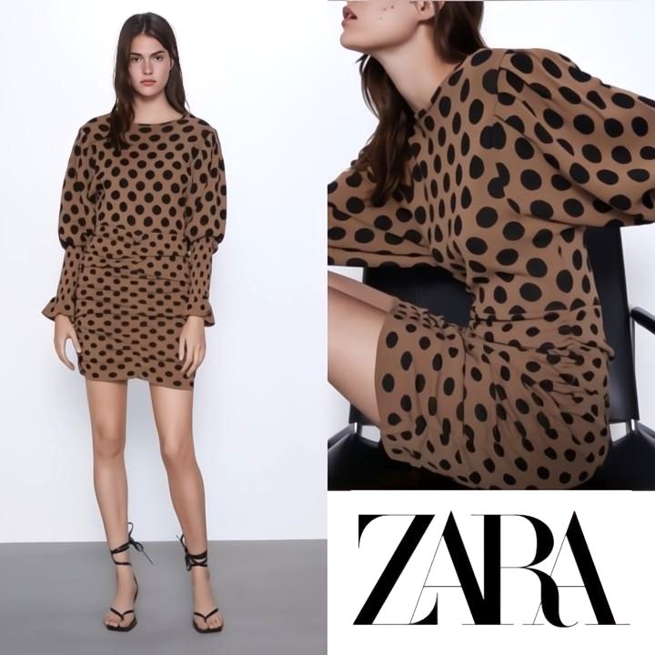 Robe Zara drapée marron /chocolat neuf