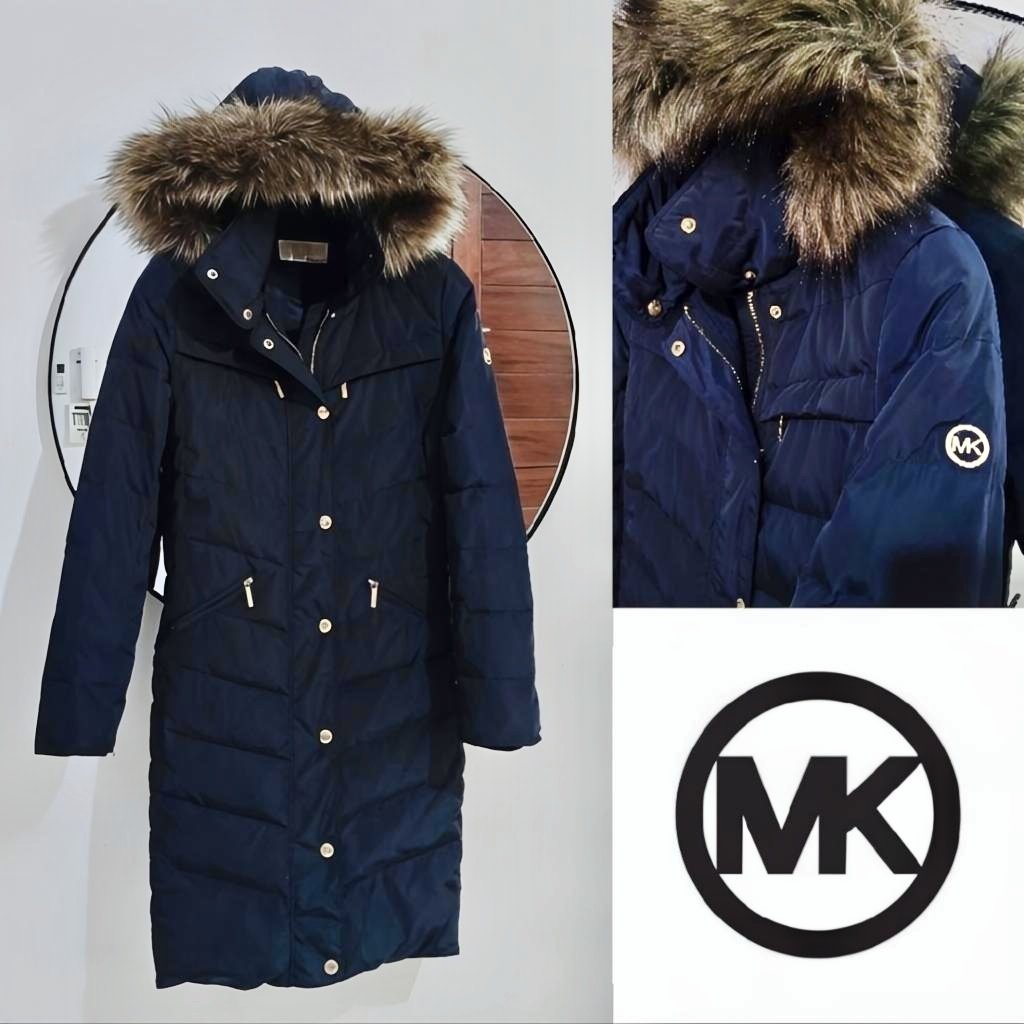 Parka long matelassée à capuche 