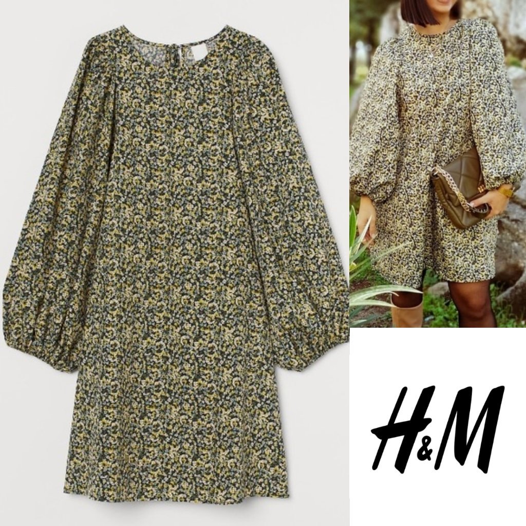 Robe H&M bouffante avec manches ballon 