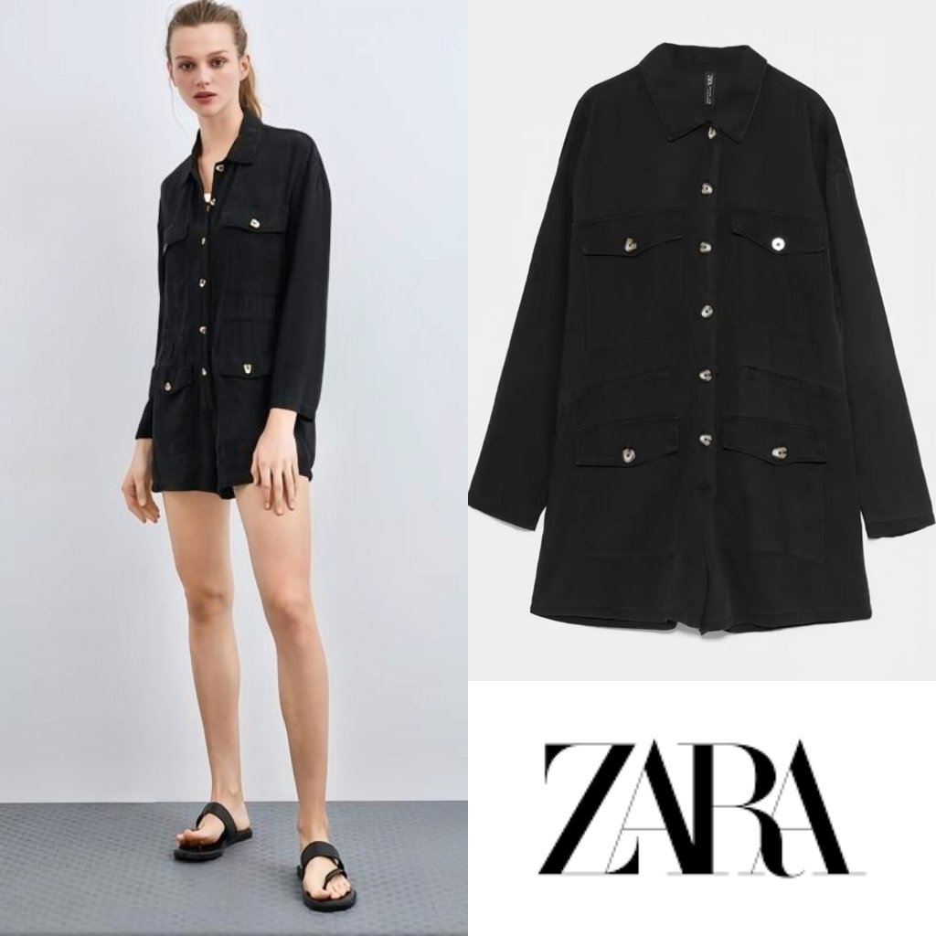 Zara combishort effet jean souple 