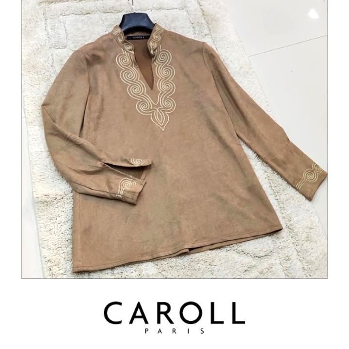 Caroll tunique brodée effet daim 