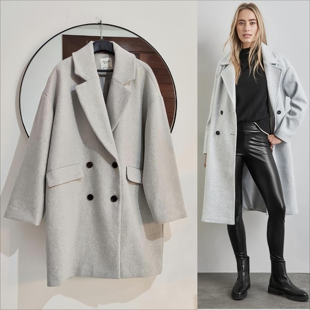 Abercrombie&fish avec laine oversize 