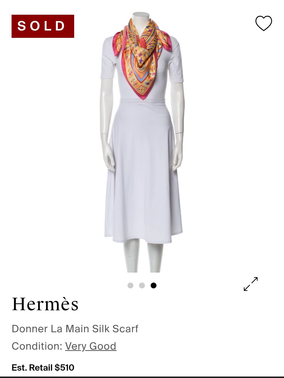 Foulard hermes authentique