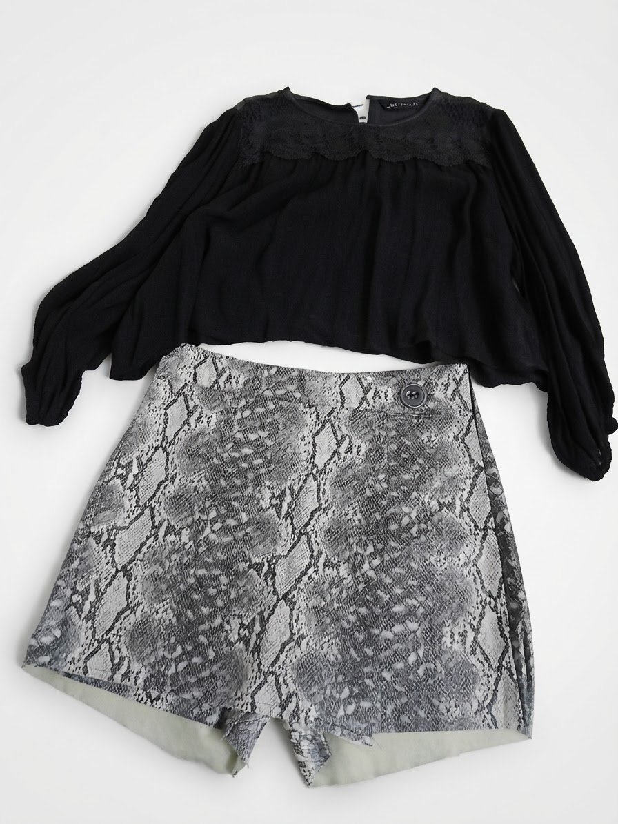 Ensemble short porte feuille et haut zara