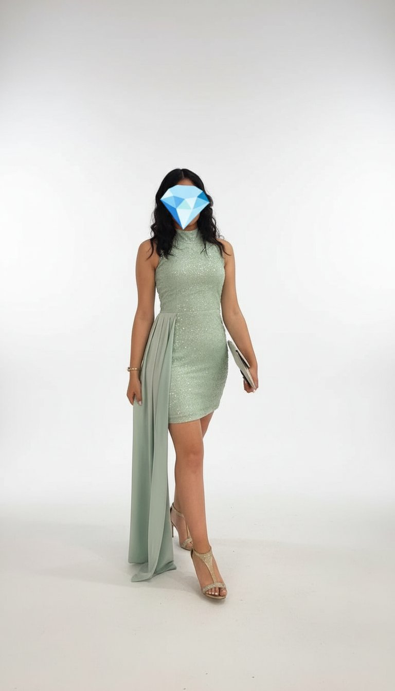 Robe soirée Vert d'eau 
