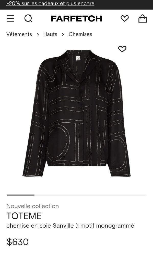 Chemise toteme taille 40/42