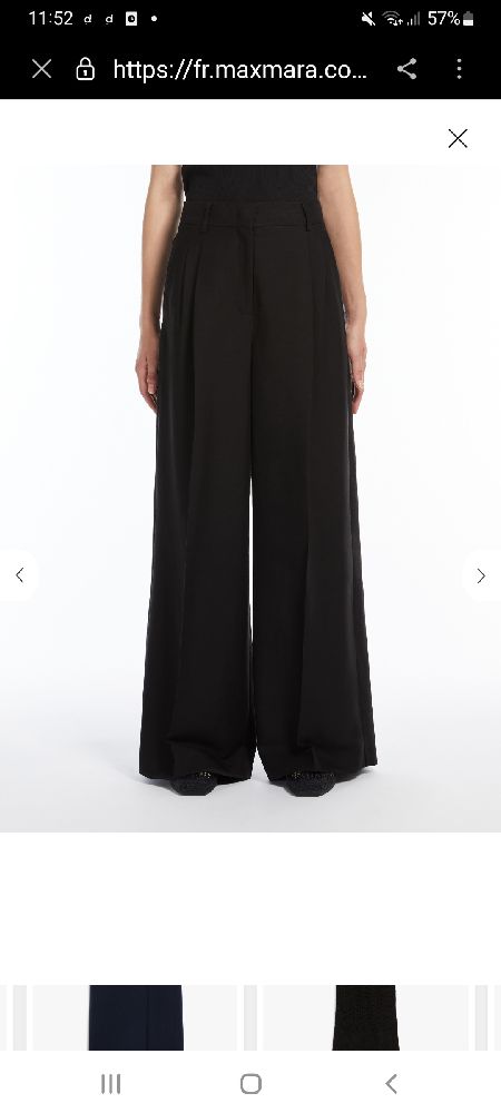 pantalon noir taille haute max mara taille 36/38 italienne 